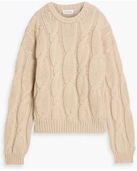 FRAME - Cable-Knit Merino Wool Sweater - Lyst