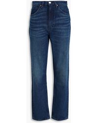 RE/DONE - 70s Faded High-rise Straight-leg Jeans - Lyst