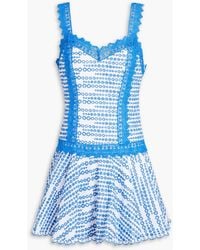 Charo Ruiz - Avila Lace-trimmed Broderie Anglaise Cotton-blend Mini Dress - Lyst