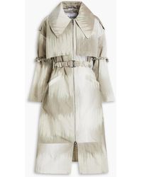 Ganni - Printed Shell Trench Coat - Lyst