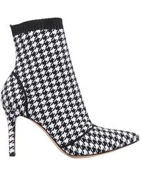 Gianvito Rossi - 85 Houndstooth Stretch-knit Sock Boots - Lyst