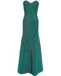 Hervé Léger Hervé Léger Sara Strapless Bandage Gown Jade - Green
