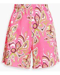 Emilio Pucci - Printed French Cotton-terry Shorts - Lyst