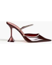 AMINA MUADDI - Gilda Crystal-embellished Pvc Mules - Lyst