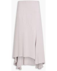Victoria Beckham - Asymmetric Crepe Maxi Skirt - Lyst