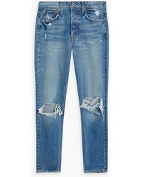 GRLFRND - Karolina Distressed High-rise Skinny Jeans - Lyst