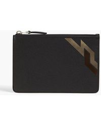 Dunhill - Printed Pebbled-leather Pouch - Lyst