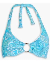 Melissa Odabash - Brussels Ring-Embellished Paisley-Print Underwired Bikini Top - Lyst