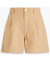 Alex Mill - Linen, Tm And Cotton-blend Twill Shorts - Lyst