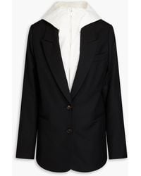 Tory Burch - Paneled Piqué, Wool And Canvas Blazer - Lyst