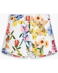 FARM Rio - Floral-print Quilted Lyocell And Cotton-blend Shorts - Lyst