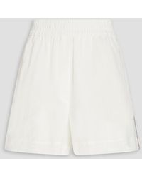 Brunello Cucinelli - Bead-embellished Cotton Shorts - Lyst