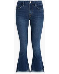 FRAME - Hoch sitzende kick-flare-jeans in distressed-optik - Lyst