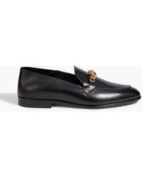 Versace - Medusa Chain Leather Collapsible-heel Loafers - Lyst