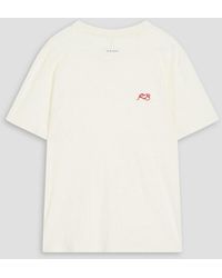 Rag & Bone - T-shirt aus baumwoll-jersey mit flammgarneffekt und stickereien - Lyst