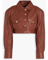 Zimmermann - Cropped Leather Jacket - Lyst