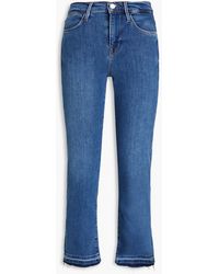 FRAME - Le high hoch sitzende cropped jeans mit geradem bein - Lyst