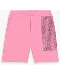 Helmut Lang - Printed French Cotton-terry Shorts - Lyst
