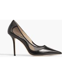 Jimmy Choo - Love 100 Mesh And Leather Pumps - Lyst