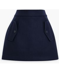 RED Valentino - Wool-blend Felt Mini Skirt - Lyst