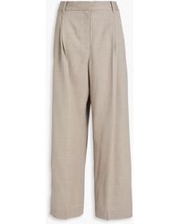 A.Emery - Goddard Pleated Wool Wide-Leg Pants - Lyst