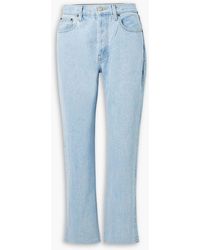 Still Here - Shibori Tate Cropped High-rise Straight-leg Jeans - Lyst