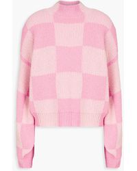 Stine Goya - Adonis Checked Jacquard-knit Turtleneck Sweater - Lyst