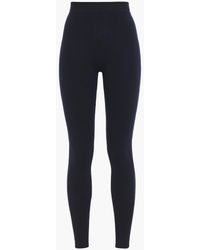 N.Peal Cashmere Cashmere And Silk-blend leggings - Blue