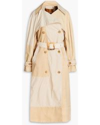Rejina Pyo - Trenchcoat aus baumwoll-gabardine mit canvas-einsatz und gürtel - Lyst