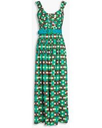Diane von Furstenberg - Krystel midikleid aus popeline aus einer baumwollmischung mit gürtel - Lyst