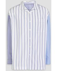 JW Anderson - Striped Cotton-blend Poplin Shirt - Lyst