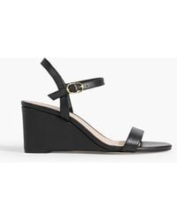 Stuart Weitzman - Dancer 75 Leather Wedge Sandals - Lyst
