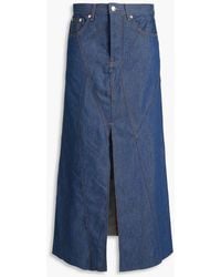 Maje - Jerry Denim Maxi Skirt - Lyst