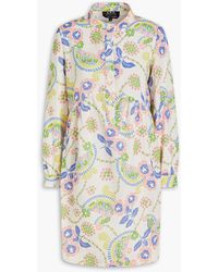 A.P.C. - Dina Floral-print Cotton Mini Dress - Lyst