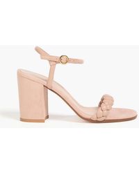Gianvito Rossi - Woven Leather And Suede Sandals - Lyst