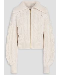 Zimmermann - Cable-Knit Wool Cardigan - Lyst