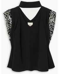 Isabel Marant - Lenia Cutout Sequin-embellished Crepe De Chine Blouse - Lyst