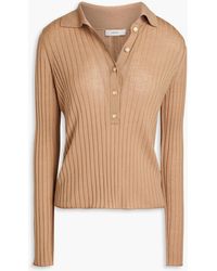 Vince - Ribbed Wool Polo Sweater - Lyst