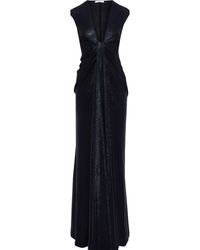 Zac Zac Posen Emma Draped Lamé Gown Black