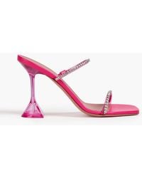 AMINA MUADDI - Gilda Crystal-embellished Pvc Mules - Lyst