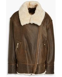 Dom Goor - Snoopy Shearling Biker Jacket - Lyst