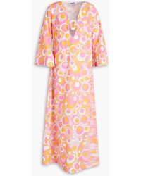 Vivetta - Embellished Printed Cotton Midi Dress - Lyst