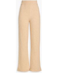 Nanushka - Ribbed-knit Straight-leg Pants - Lyst