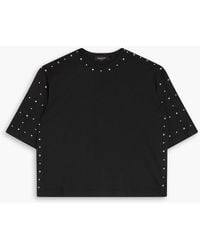 Fabiana Filippi - T-shirt aus baumwoll-jersey mit nieten - Lyst