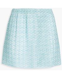 Missoni - Wrap-effect Metallic Crochet-knit Mini Skirt - Lyst