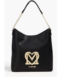 Love Moschino - Appliquéd Faux Leather Shoulder Bag - Lyst