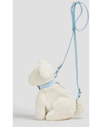 Thom Browne - Rabbit Small Leather-Trimmed Shearling Cross-Body Bag - Lyst