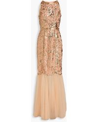 Marchesa - Sequin-Embellished Tulle Gown - Lyst