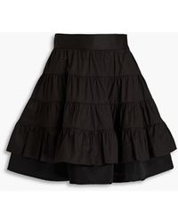 Sandro - Fanfan Tiered Cotton-twill Mini Skirt - Lyst