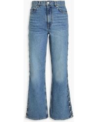 Maje - Cutout High-rise Straight-leg Jeans - Lyst
